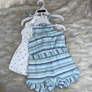 CYNTHIA ROWLEY Infant Girls 2 Pack Romper